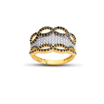 Beelo Gold 14K Altın Tasarım Yüzük BGAZ494