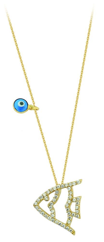 Beelo Gold  14K Altın Nazar Balık Kolye