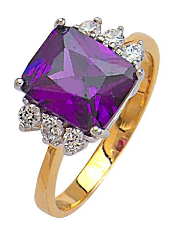 Beelo Gold 14K Altın Renkli Taşlı Yüzük