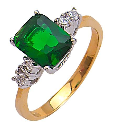 Beelo Gold 14K Altın Renkli Taşlı Yüzük