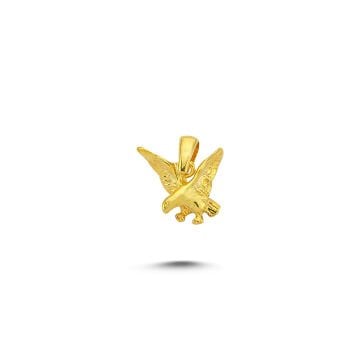 Beelo Gold 14K Altın Minimal Uçan Kartal Kolye Ucu
