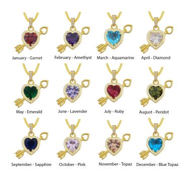 925 Gumus Eros Kalp Aşk Safir Kolye