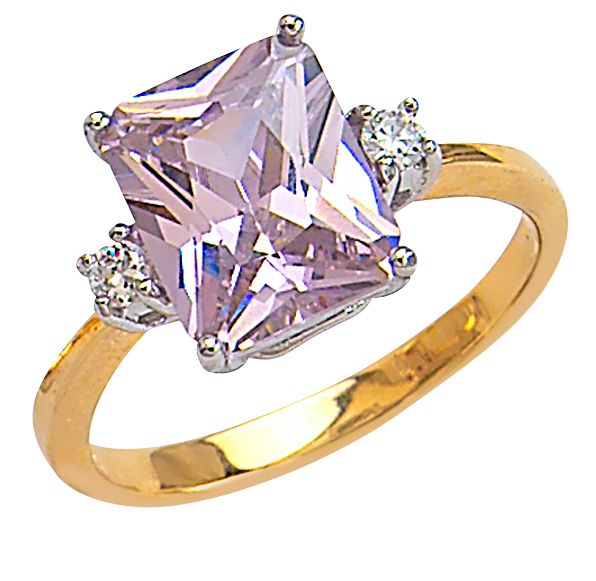 Beelo Gold 14K Altın Renkli Taşlı Yüzük