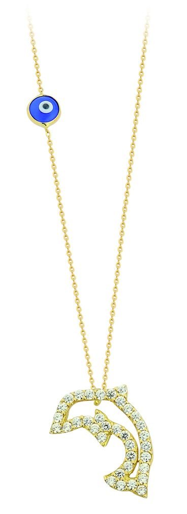 Beelo Gold  14K Altın Nazar Balık Kolye