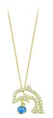 Beelo Gold  14K Altın Nazar Balık Kolye