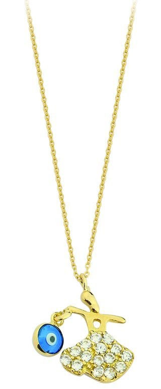 Beelo Gold  14K Altın Nazar Semazen Kolye