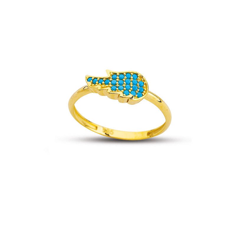 Beelo Gold 14K Altın Tasarım Yüzük BGAZ514