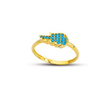 Beelo Gold 14K Altın Tasarım Yüzük BGAZ514