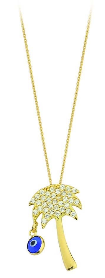Beelo Gold  14K Altın Nazar Ağaç Kolye