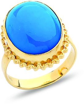 Beelo Gold 14K Altın Renkli Taşlı Yüzük