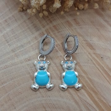 925 Gümüş Baby Bear Ayıcık Küpe