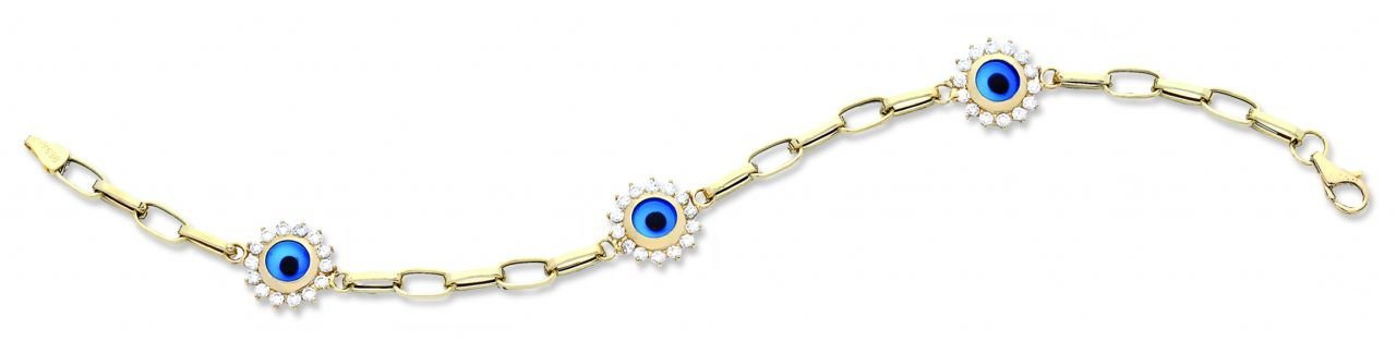 Beelo Gold 14K Altın  Nazar Bileklik