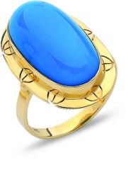 Beelo Gold 14K Altın Renkli Taşlı Yüzük
