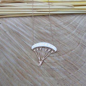 925 Gumus Mineli Paraşüt Kolye