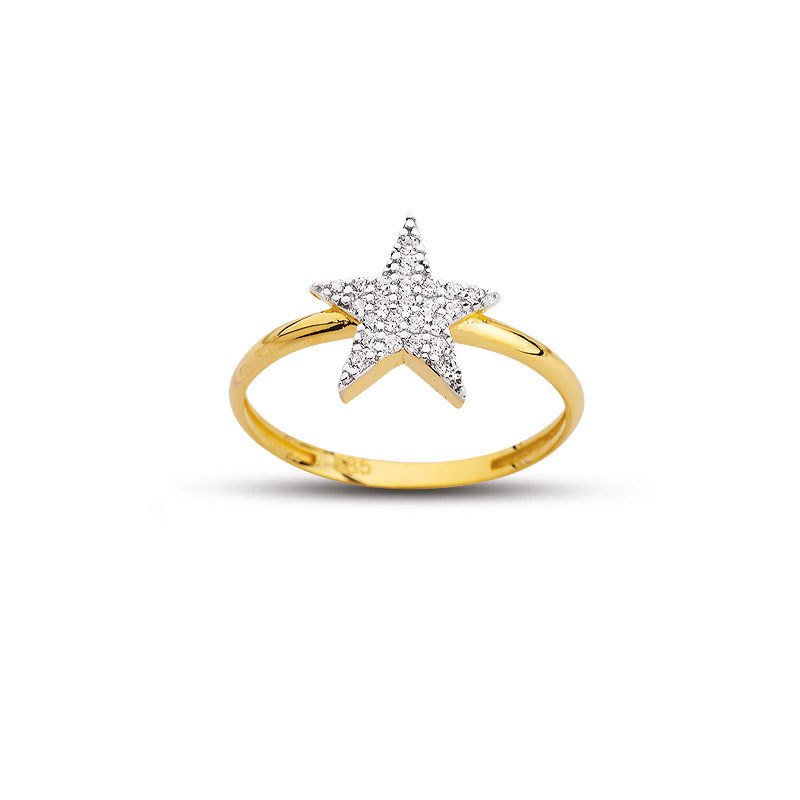Beelo Gold 14K Altın Yıldız Yüzük BGA517
