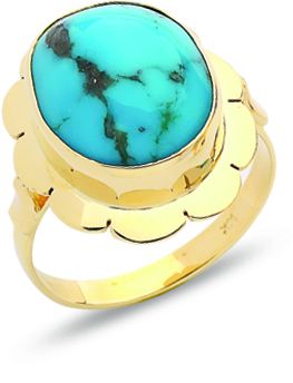 Beelo Gold 14K Altın Renkli Taşlı Yüzük