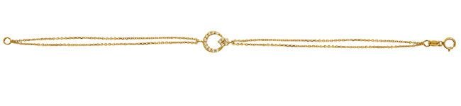 Beelo Gold 14K Altın Taşlı Ay Yıldız Bileklik BGBL032