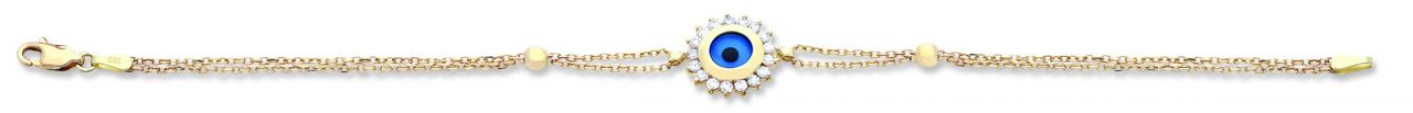 Beelo Gold 14K Altın  Nazar Bileklik