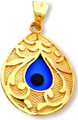 Beelo Gold 14K Altın Nazar Su Damlası Kolye Ucu