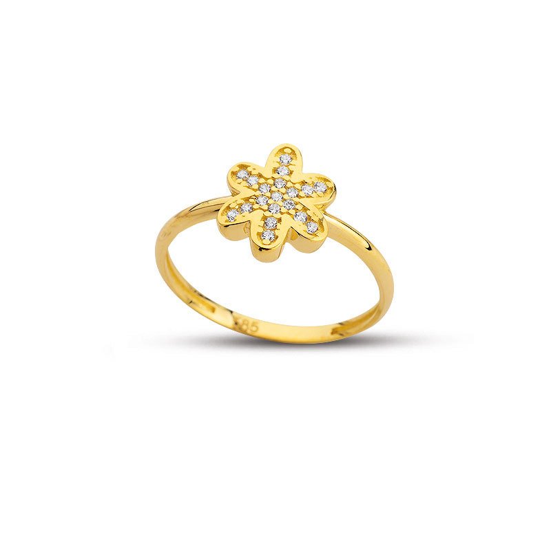 Beelo Gold 14K Altın Tasarım Yüzük BGAZ519