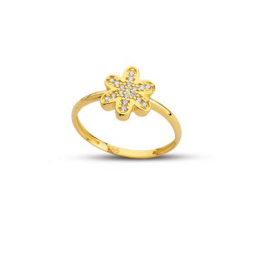 Beelo Gold 14K Altın Tasarım Yüzük BGAZ519