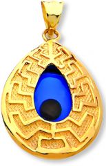 Beelo Gold 14K Altın Nazar Su Damlası Kolye Ucu