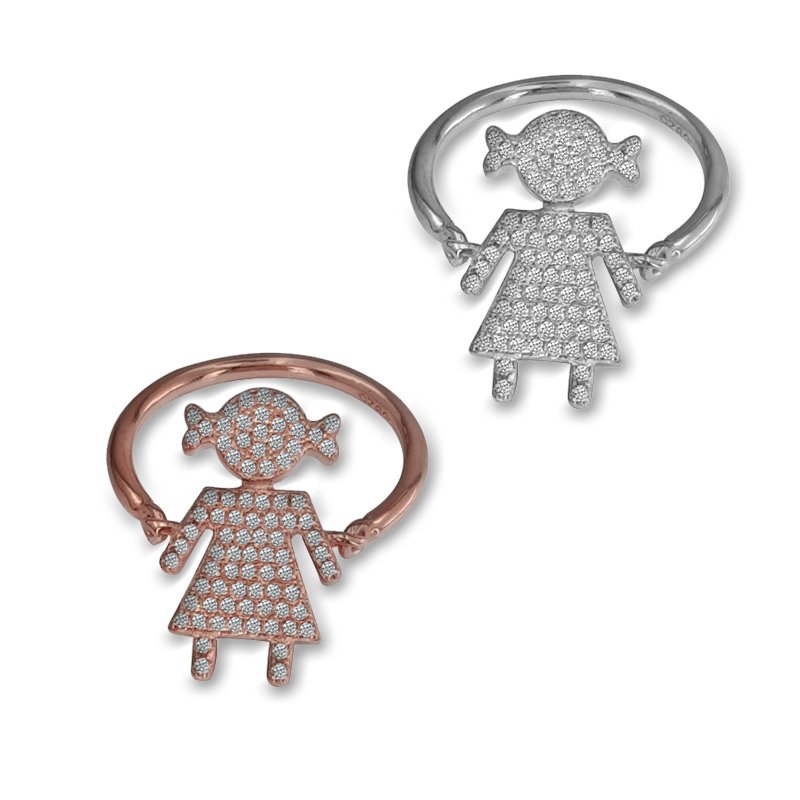 925K Gümüş Kız Çocuk Yüzük