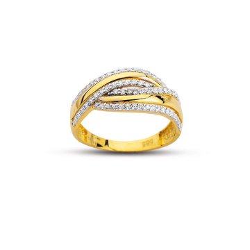 Beelo Gold 14K Altın Tasarım Yüzük BGAZ522