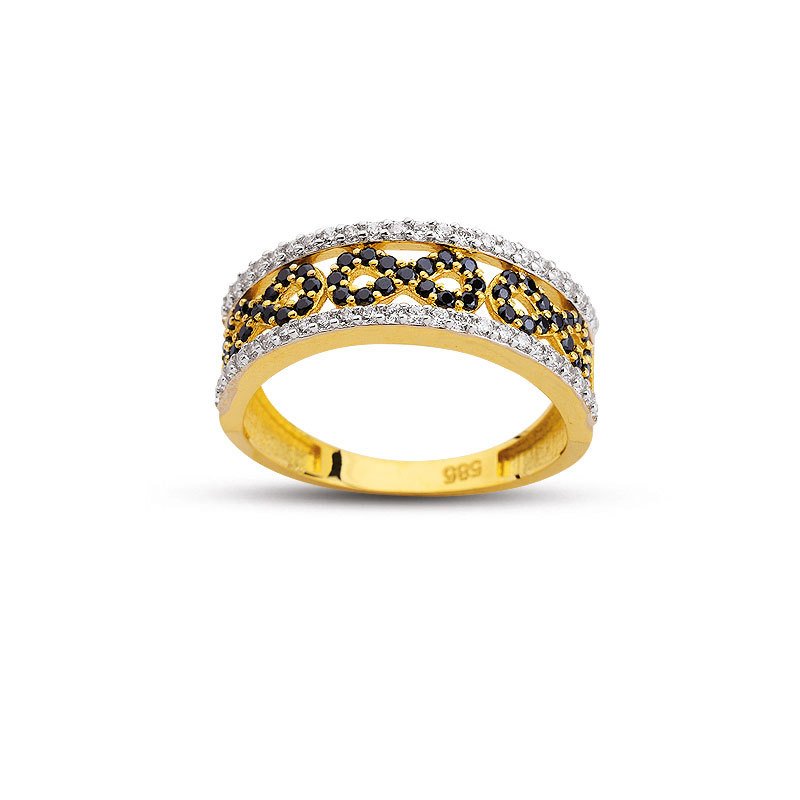 Beelo Gold 14K Altın Tasarım Yüzük BGAZ523