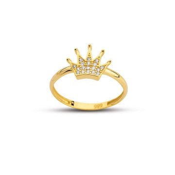 Beelo Gold 14K Altın Kral Tacı Yüzük BGAZ525