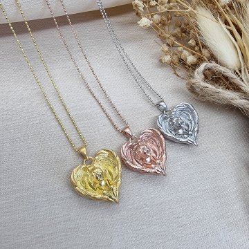 925 Gumus Melek Yavru Köpek Puppy Kolye