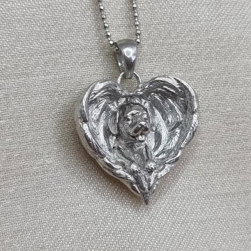 925 Gumus Melek Yavru Köpek Puppy Kolye