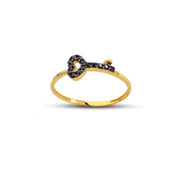 Beelo Gold 14K Altın Tasarım Yüzük BGAZ527