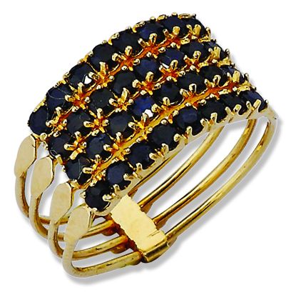 Beelo Gold 14K Altın Renkli Taşlı Yüzük