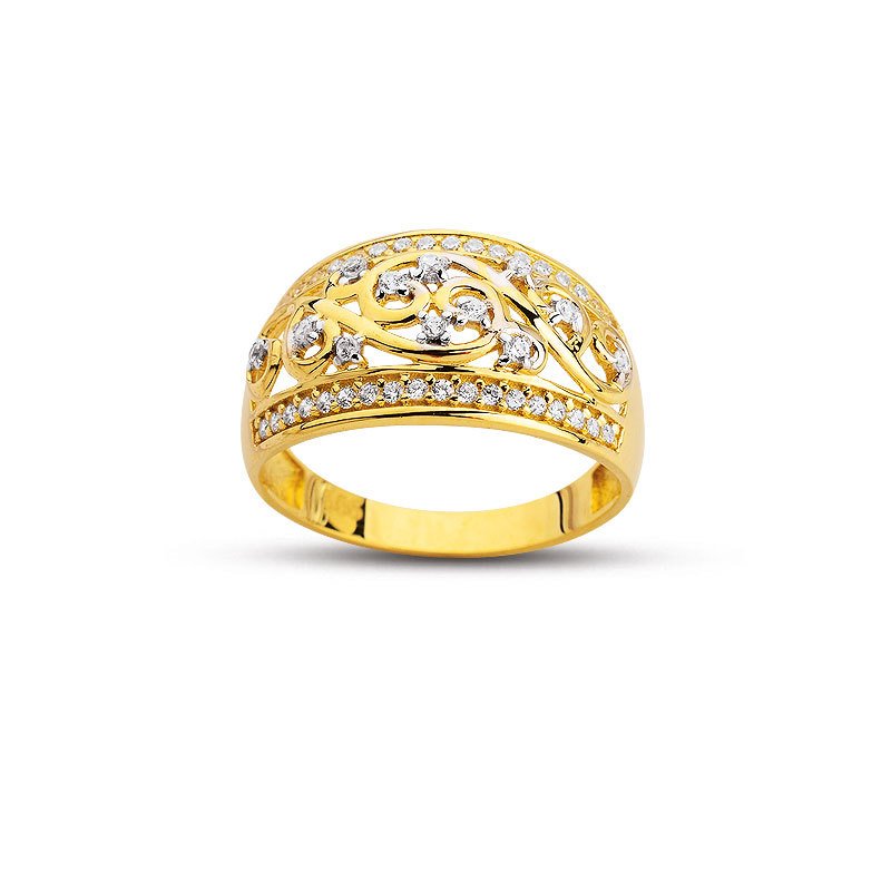 Beelo Gold 14K Altın Tasarım Yüzük BGAZ535