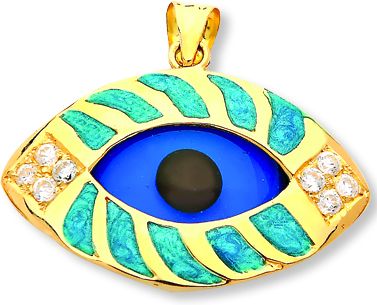 Beelo Gold 14K Altın Nazar Göz Kolye Ucu