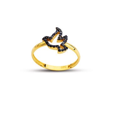 Beelo Gold 14K Altın Kuş Yüzük BGAZ536