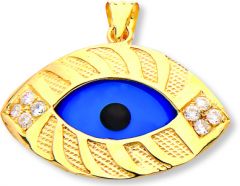 Beelo Gold 14K Altın Nazar Göz Kolye Ucu