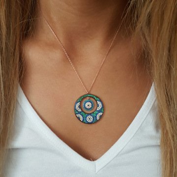 Beelo Silver 925K Gümüş Tasarım Nazar Kolye