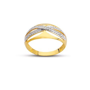 Beelo Gold 14K Altın Tasarım Yüzük BGAZ540
