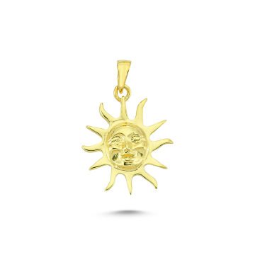 Beelo Gold 14K Altın Güneş Kolye Ucu