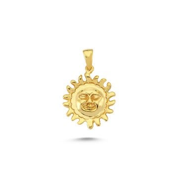 Beelo Gold 14K Altın Güneş Kolye Ucu
