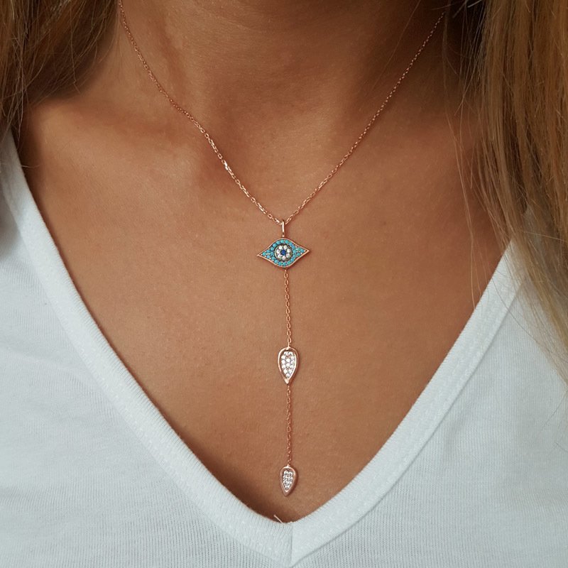 Beelo Silver 925K Gümüş Göz Nazar Kolye