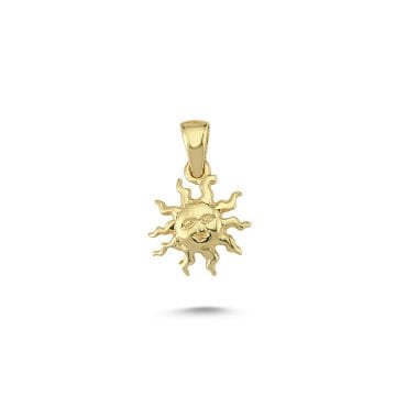 Beelo Gold 14K Altın Minimal Güneş Kolye Ucu