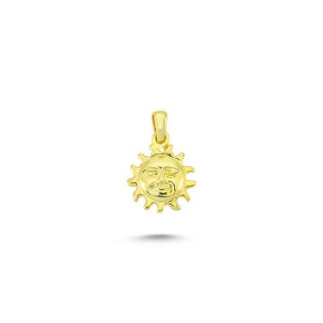 Beelo Gold 14K Altın Minimal Güneş Kolye Ucu