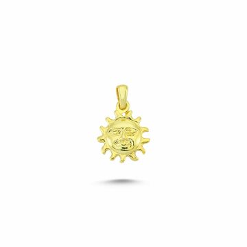 Beelo Gold 14K Altın Taşlı Güneş Kolye Ucu