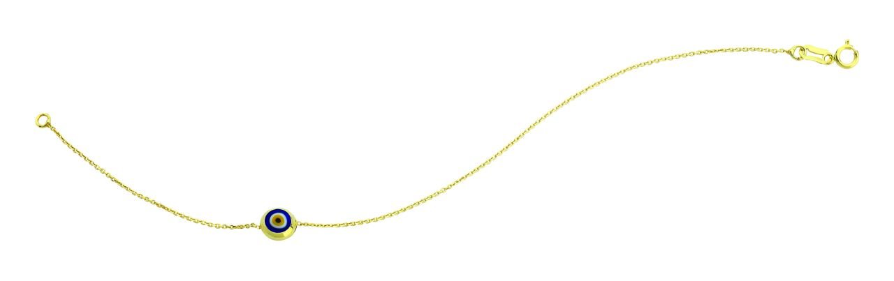 Beelo Gold 14K Altın   Mineli  Nazar  Bileklik