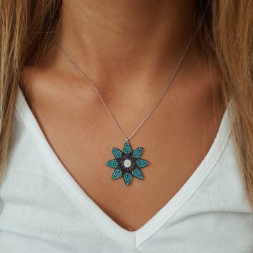 Beelo Silver 925K Gümüş Tasarım Nazar Kolye