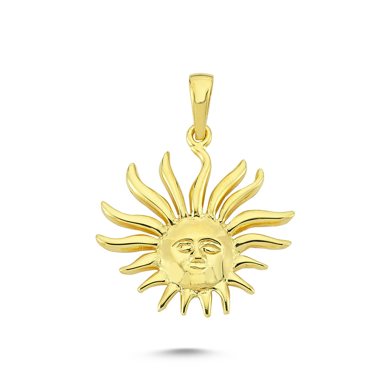 Beelo Gold 14K Altın Güneş Kolye Ucu