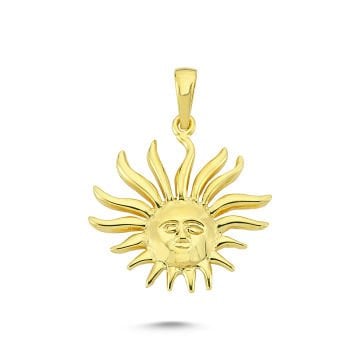 Beelo Gold 14K Altın Güneş Kolye Ucu